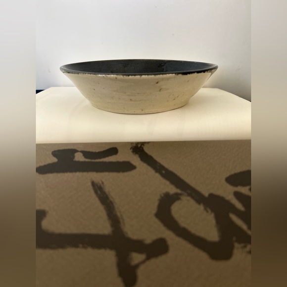 Vintage Monique Black Ceramic Bowl |  Organic Shape | Modern Farmhouse Pottery - Picture 3 of 5